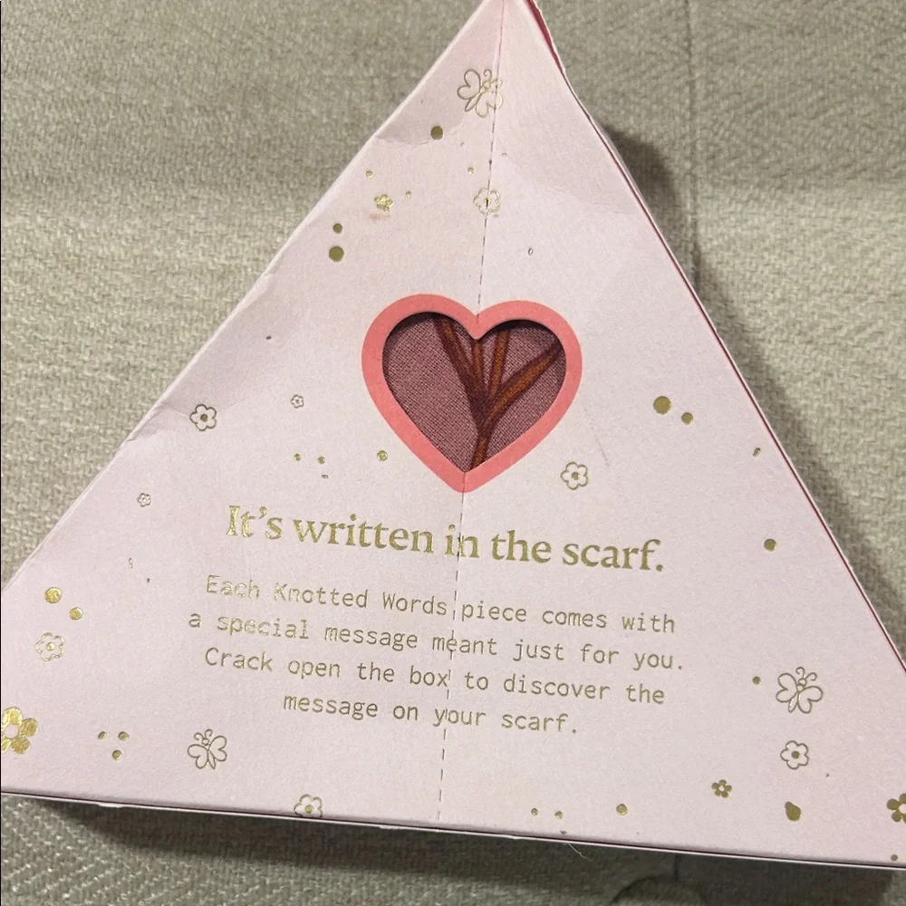 Pink Message Fortune Cookie scarf